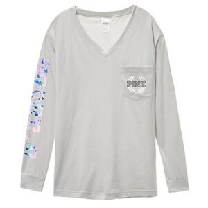 New VS Pink Campus Long Sleeve Tee